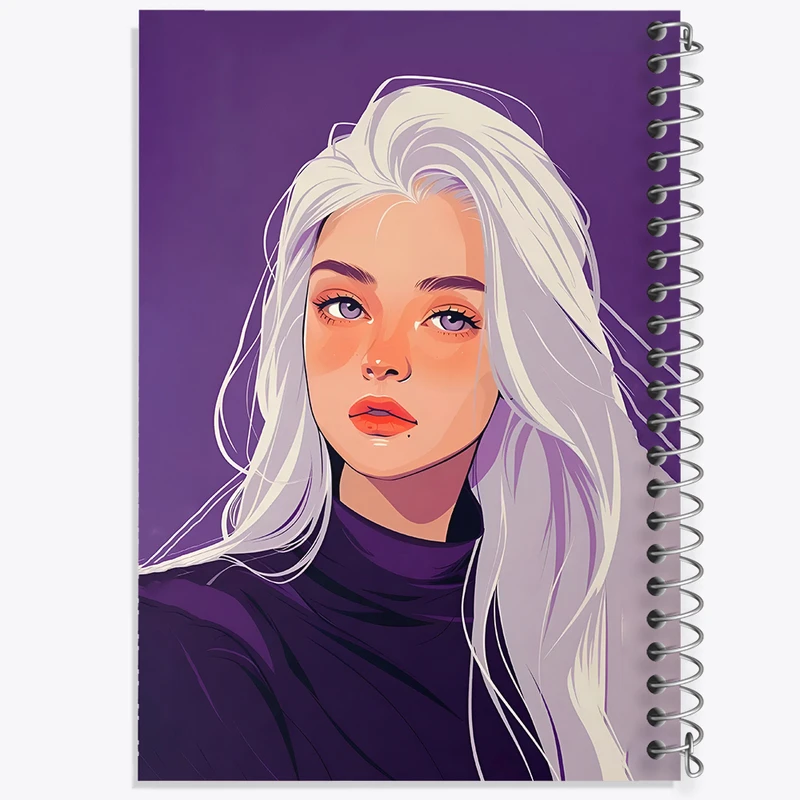 دفتر ژورنال نویسی 50 برگ خندالو مدل نقطه ای طرح دخترانه کد F7321