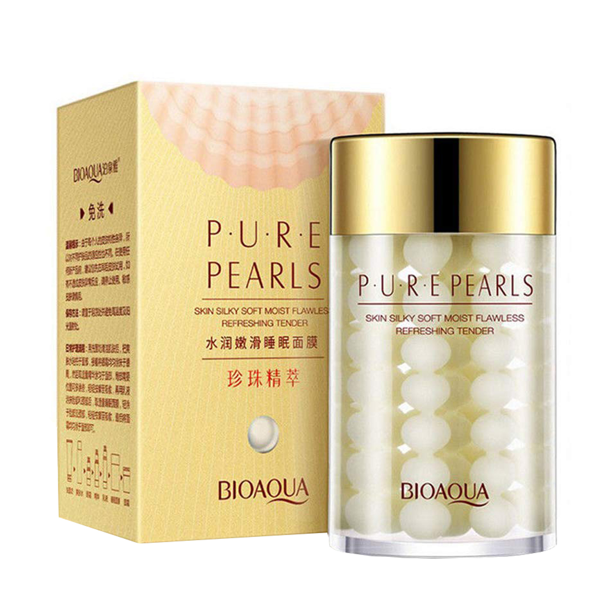 مراقبت پوست کرم ضد چروک بایو آکوا مدل P.U.R.E PEARLS حجم 120 میلی لیتر