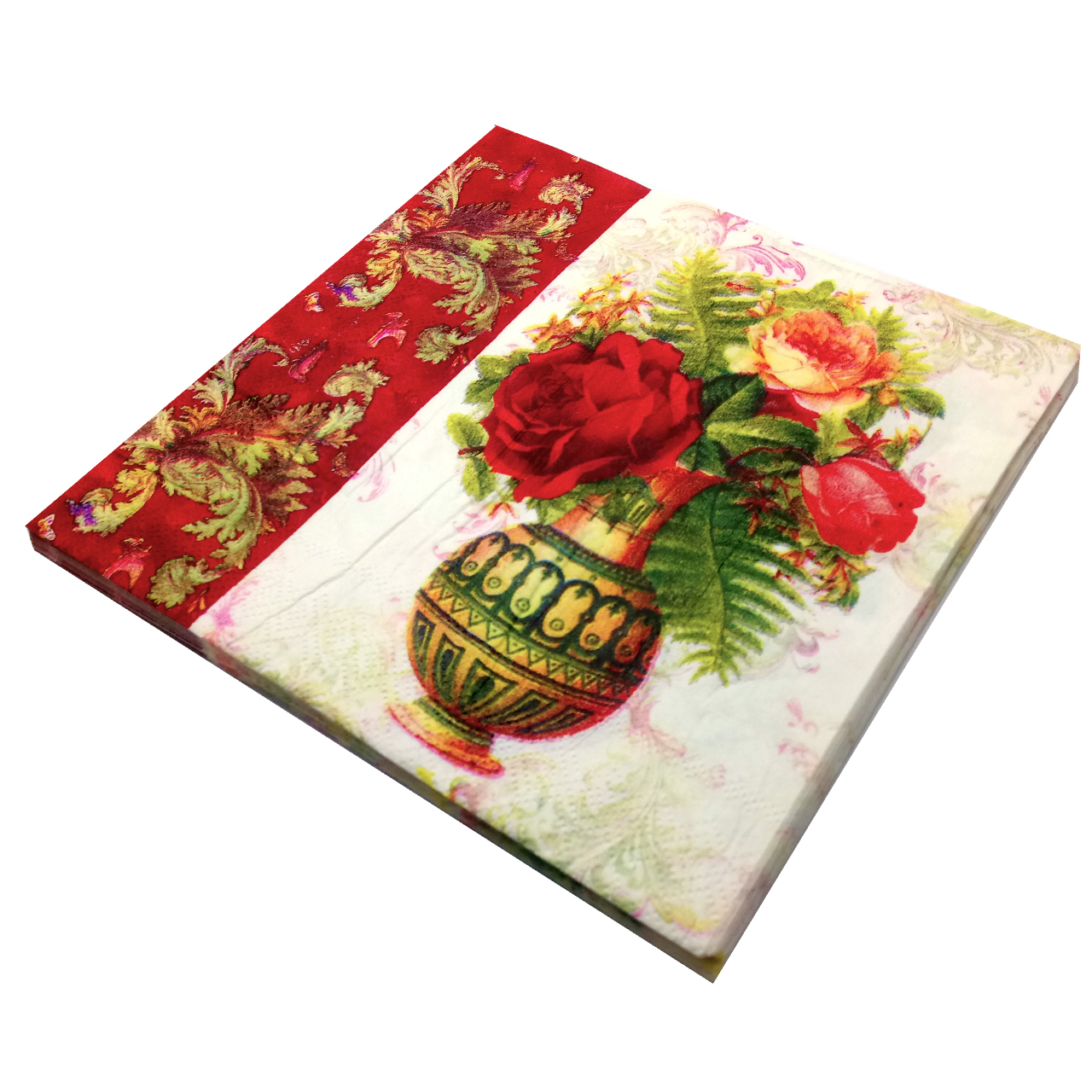 دستمال سفره مدل Flower3 بسته 17 عددی
