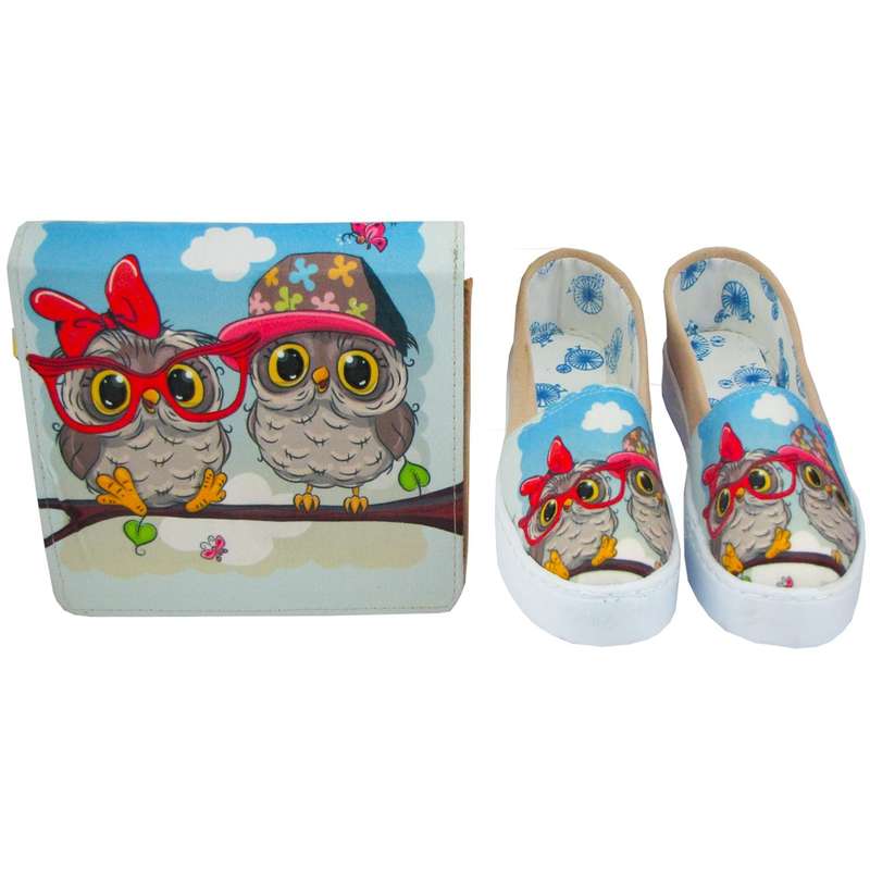 ست کیف و کفش مدل جغد owl ست کیف و کفش مدل جغد owl