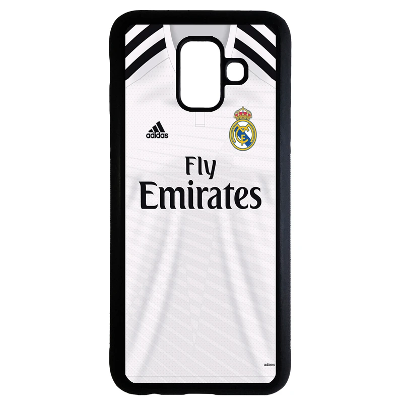 کاور طرح لباس تیم رئال مادرید کد 1105340 مناسب برای گوشی موبایل سامسونگ galaxy a6 plus 2018