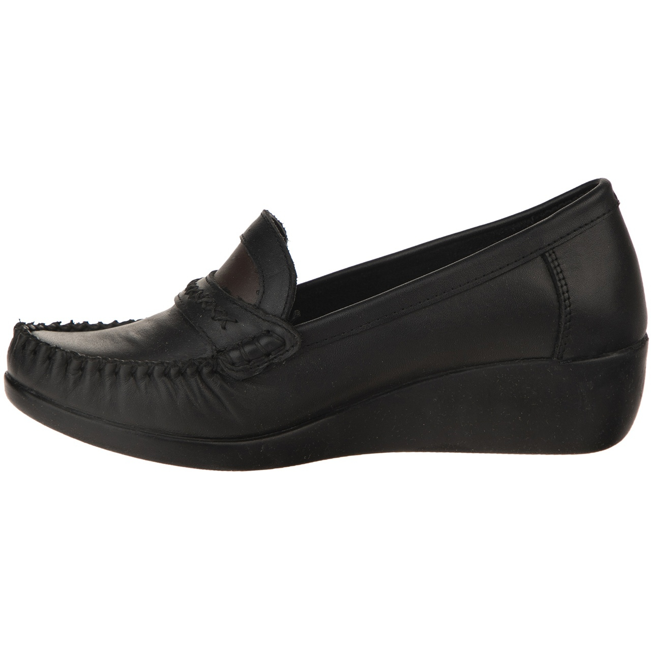 کفش چرم زنانه آفتاب مشکی مدل 002