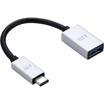 Адаптер для мобильных устройств. Мобильные адаптеры. Переходник just mobile ALUCABLE USB - USB Type-c (DC-358) 0.15 М.