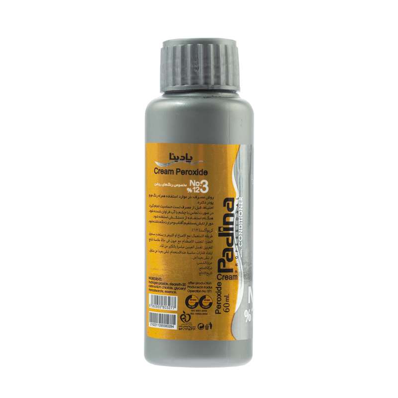 اکسیدان پادینا کد O12-60 دوازده درصدی حجم 60 میلی لیتر اکسیدان پادینا کد O12-60 دوازده درصدی حجم 60 میلی لیتر
