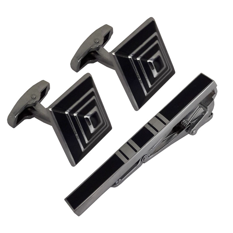 ست دکمه سر دست و‌گیره کراوات مردانه کد 8