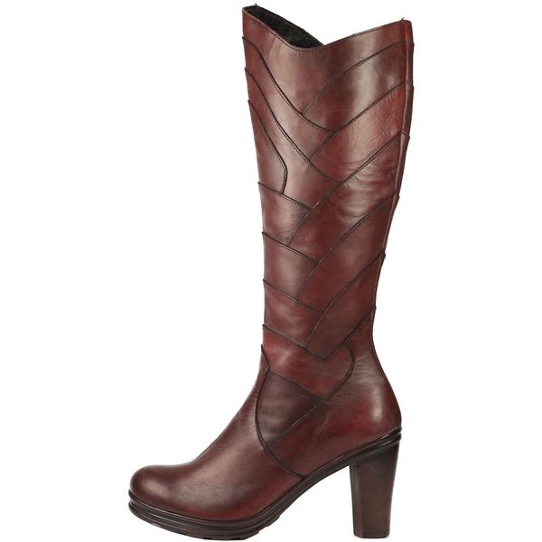 بوت زنانه چرم چهل ستون مدل 28-S