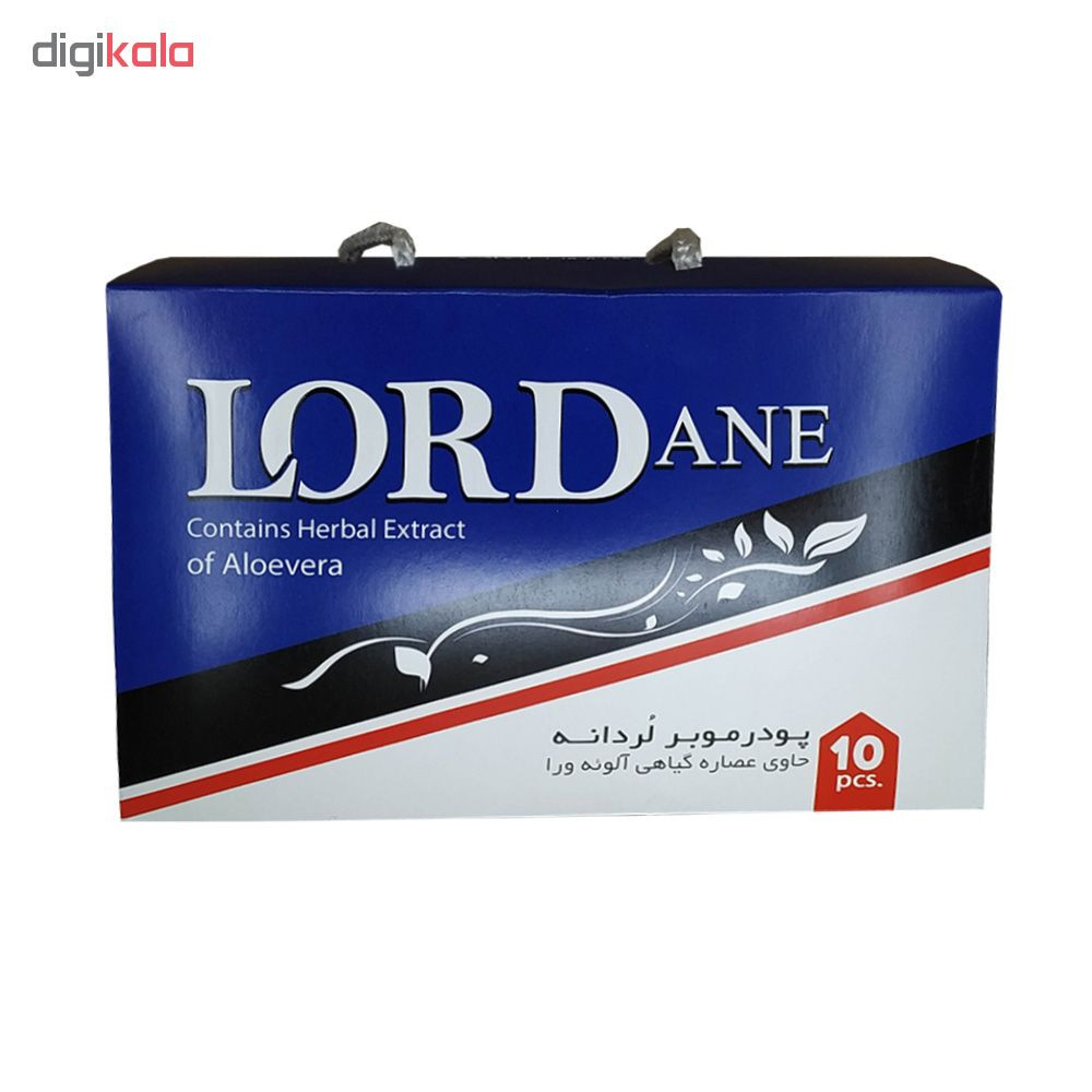 پودر موبر لردانه مدل آلوئه ورا وزن 50 گرم بسته 10 عددی