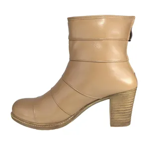 نیم بوت زنانه مدل B54C رنگ کرم