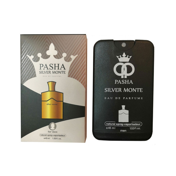 عطر جیبی مردانه پاشا مدل Silver Monte حجم 45 میلی لیتر