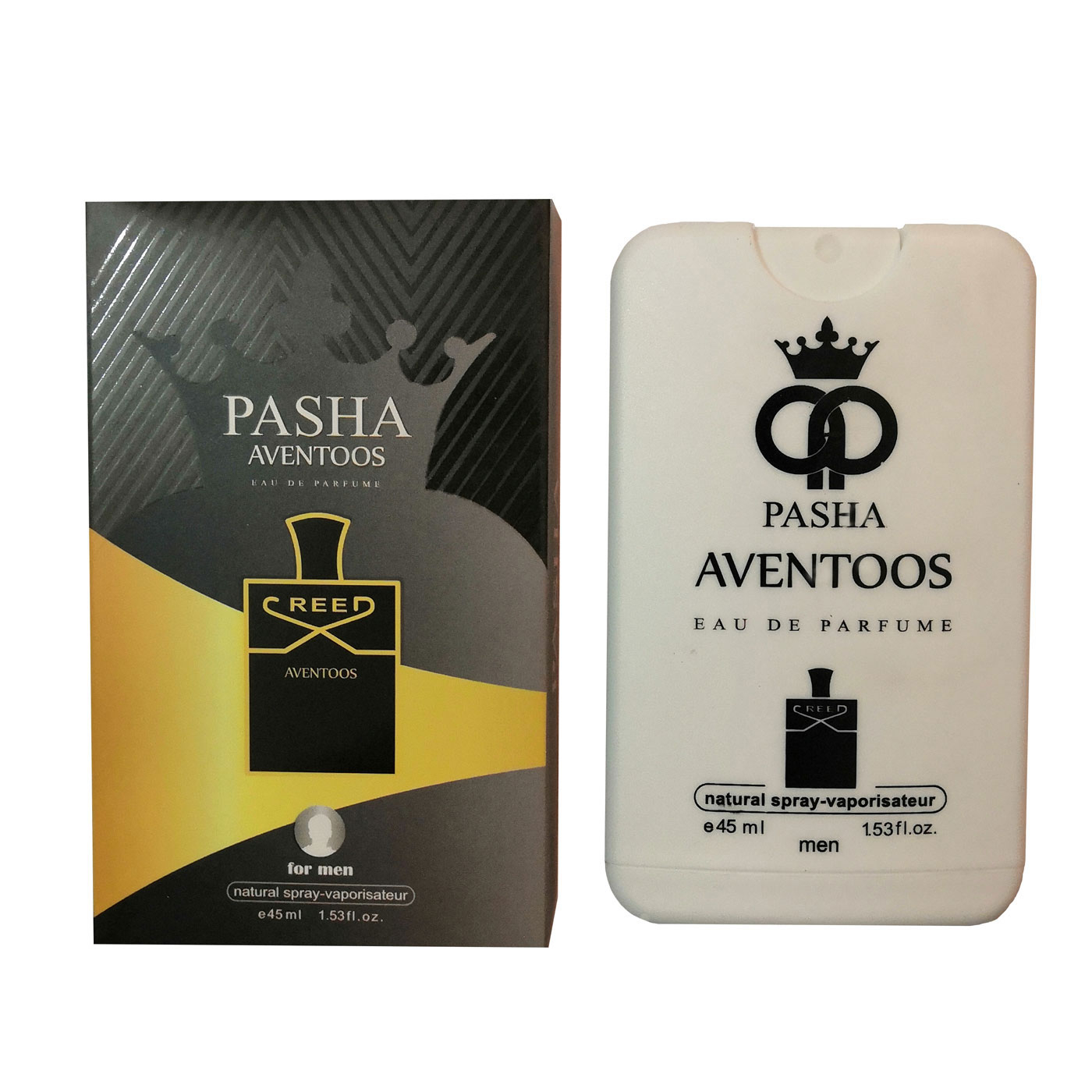 عطر جیبی مردانه پاشا مدل aventoos حجم 45 میلی لیتر