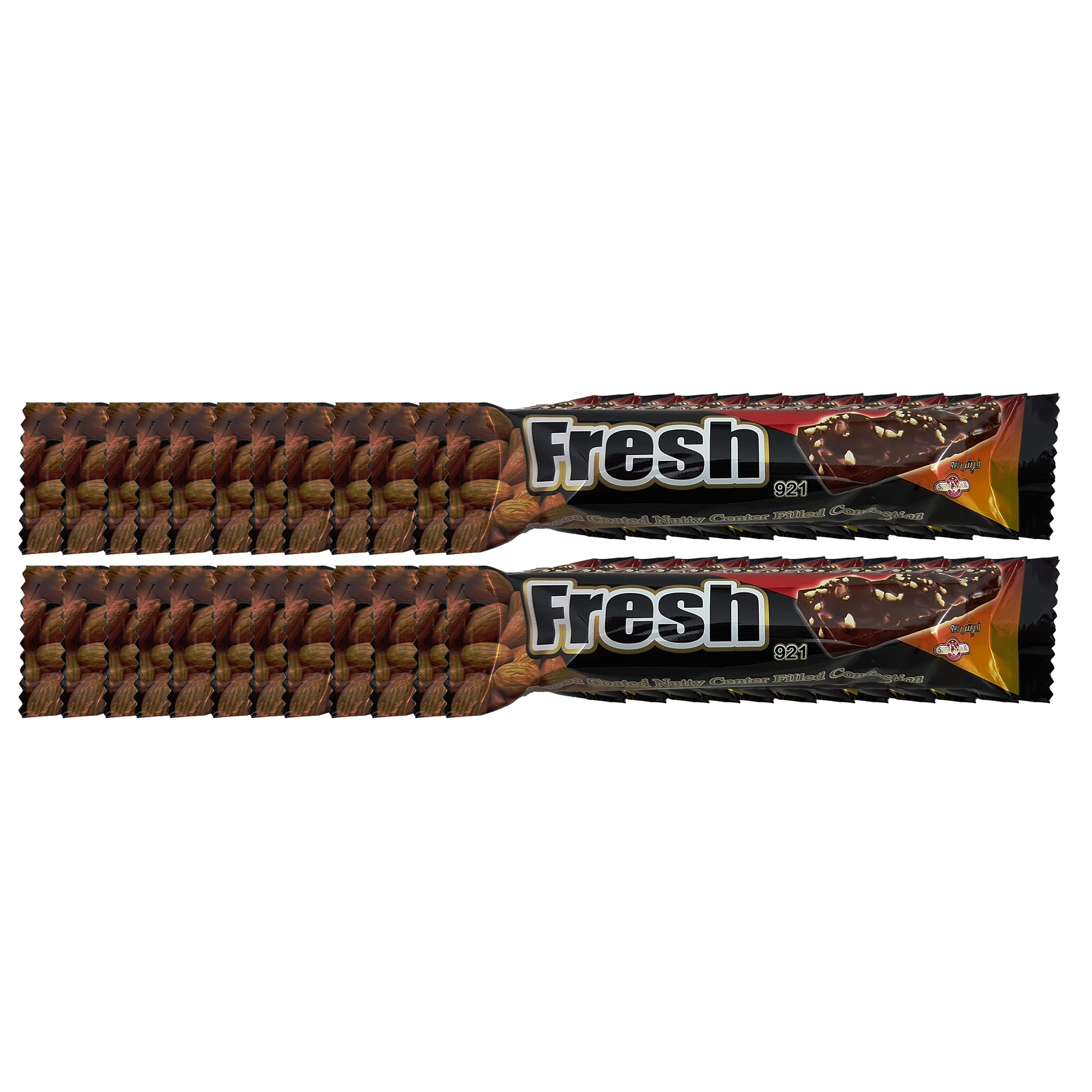 ویفر شکلاتی با مغز بادام شیرین تک - 20 گرم بسته 24 عددی 