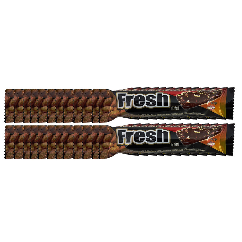 ویفر شکلاتی با مغز بادام شیرین تک - 20 گرم بسته 24 عددی 