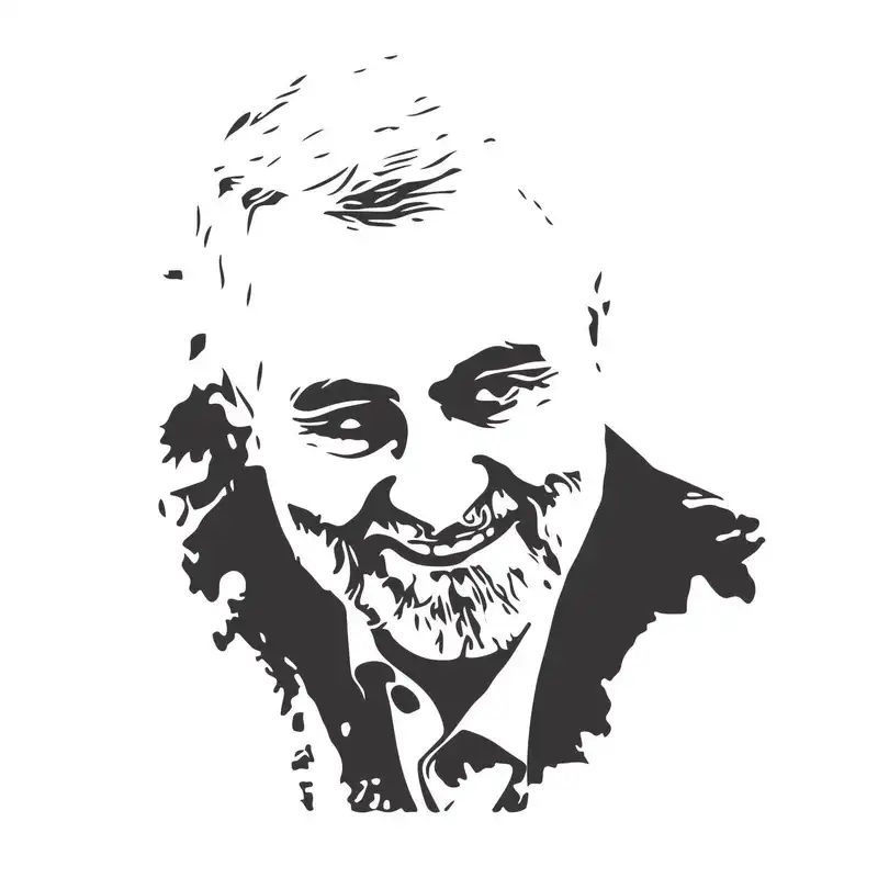 برچسب بدنه خودرو طرح شهید سپهبد قاسم سلیمانی کد 01