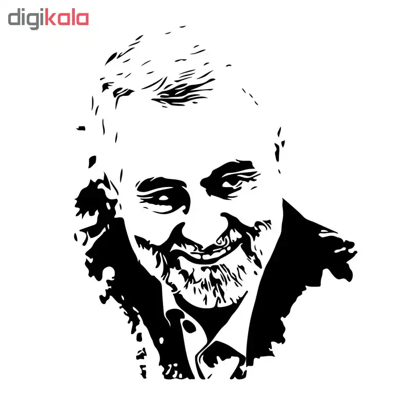 برچسب بدنه خودرو طرح شهید سپهبد قاسم سلیمانی کد 01