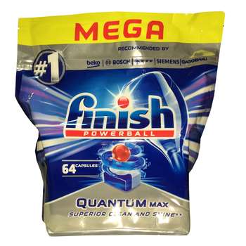 قرص ماشین ظرفشویی فینیش مدل Quantum mega Max بسته 64 عددی