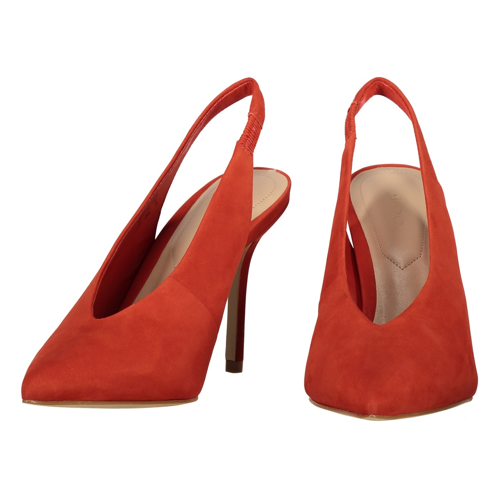 کفش نبوک پاشنه بلند زنانه - آلدو - قرمز - 4