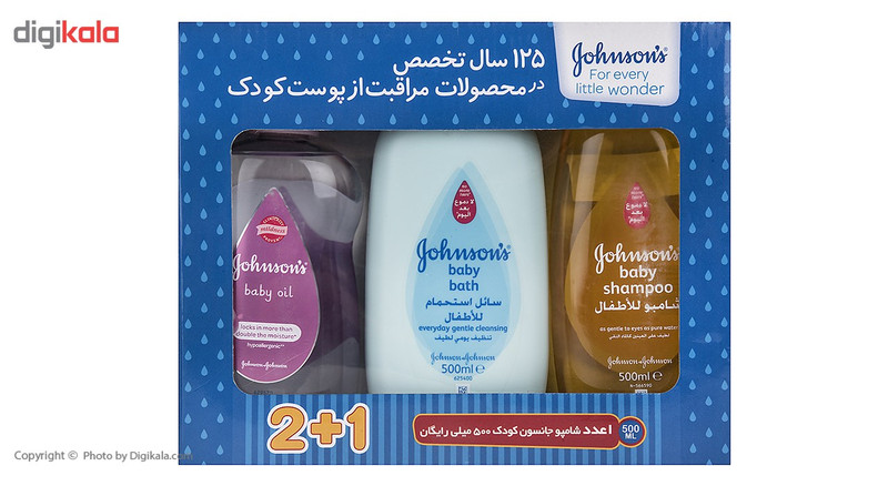 پک شامپو بچه جانسون بسته 3 عددی