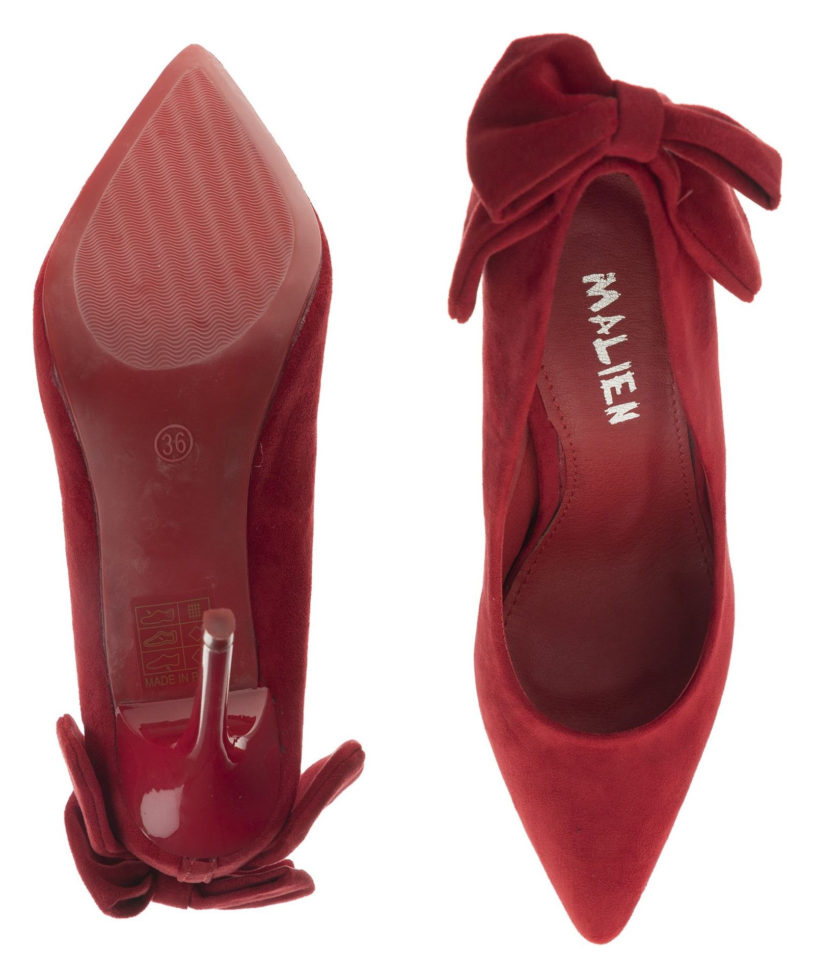 کفش پاشنه بلند زنانه - مالین - قرمز - 3