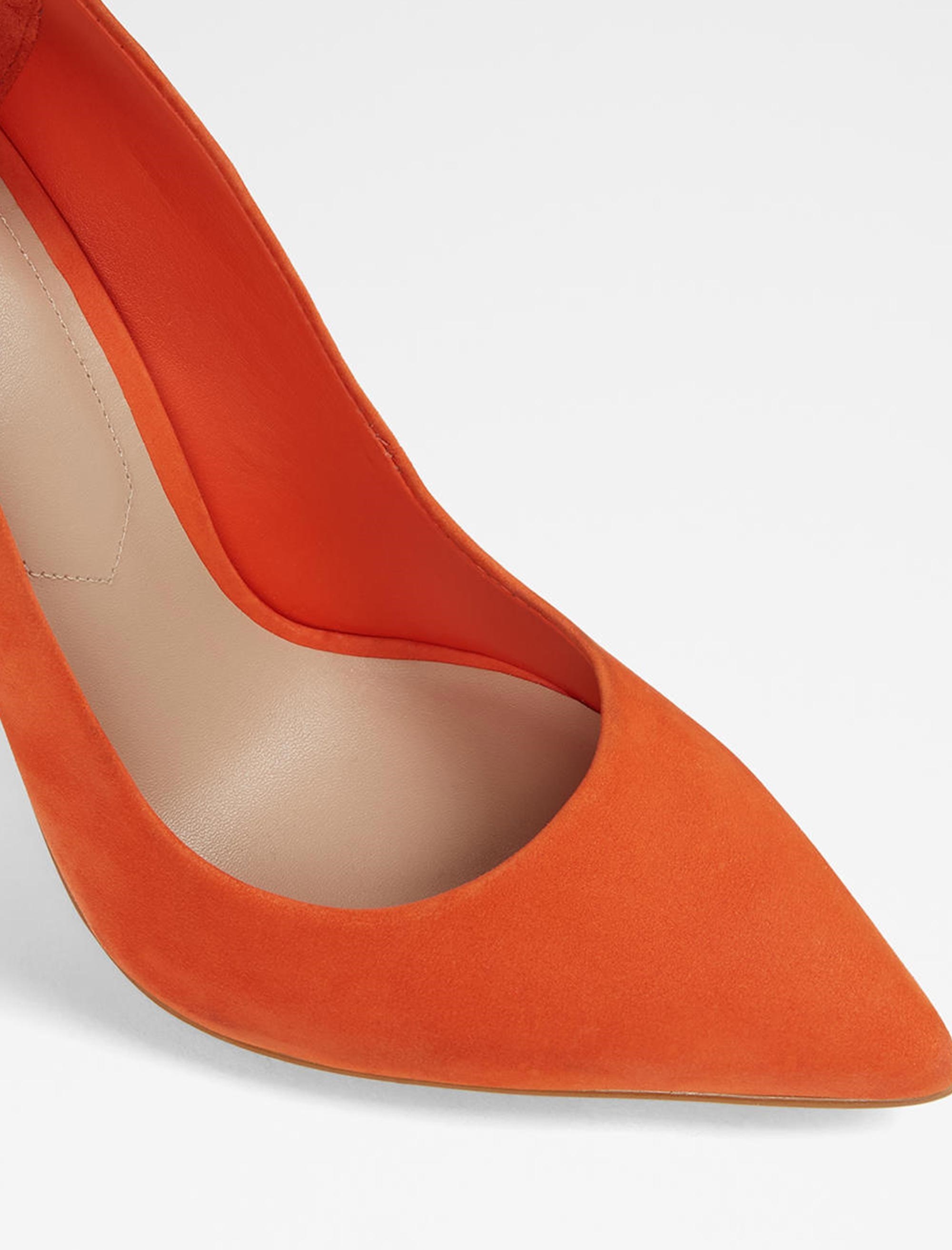 کفش پاشنه بلند چرم زنانه - آلدو - نارنجي - 9