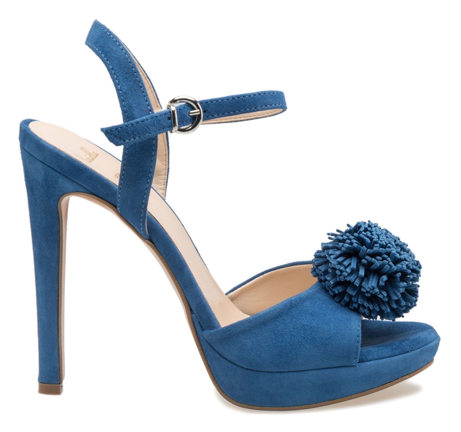 کفش پاشنه بلند چرم زنانه - دنیلی - آبی - 2