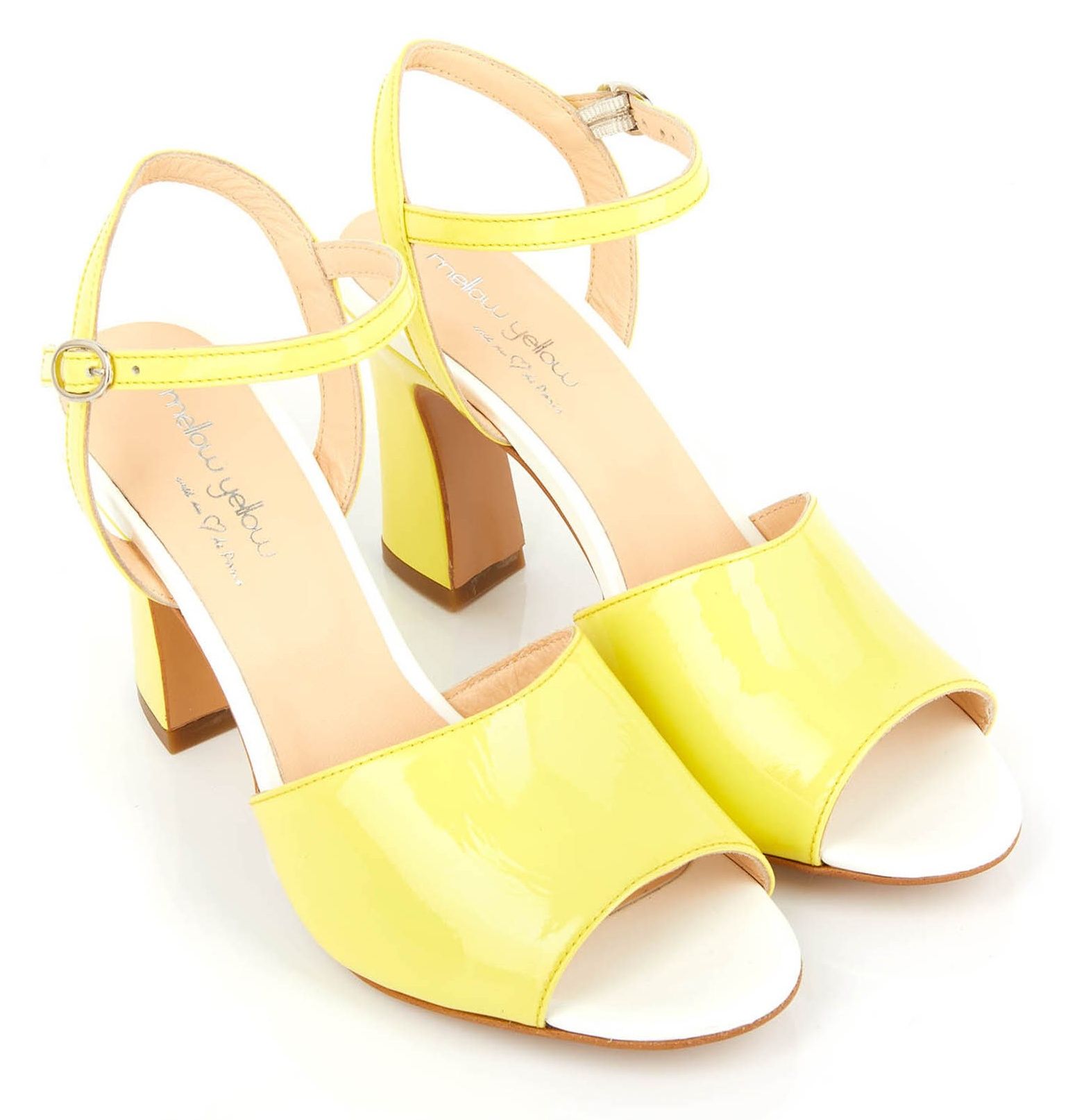 کفش چرم پاشنه بلند زنانه DOVIDELLE - ملو یلو - زرد - 5