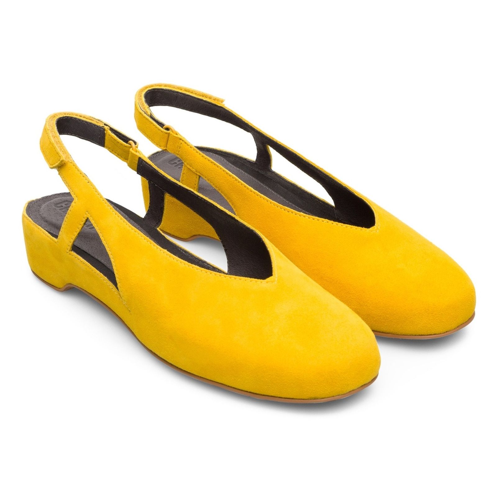 کفش نبوک تخت زنانه Lucy - کمپر - زرد - 4