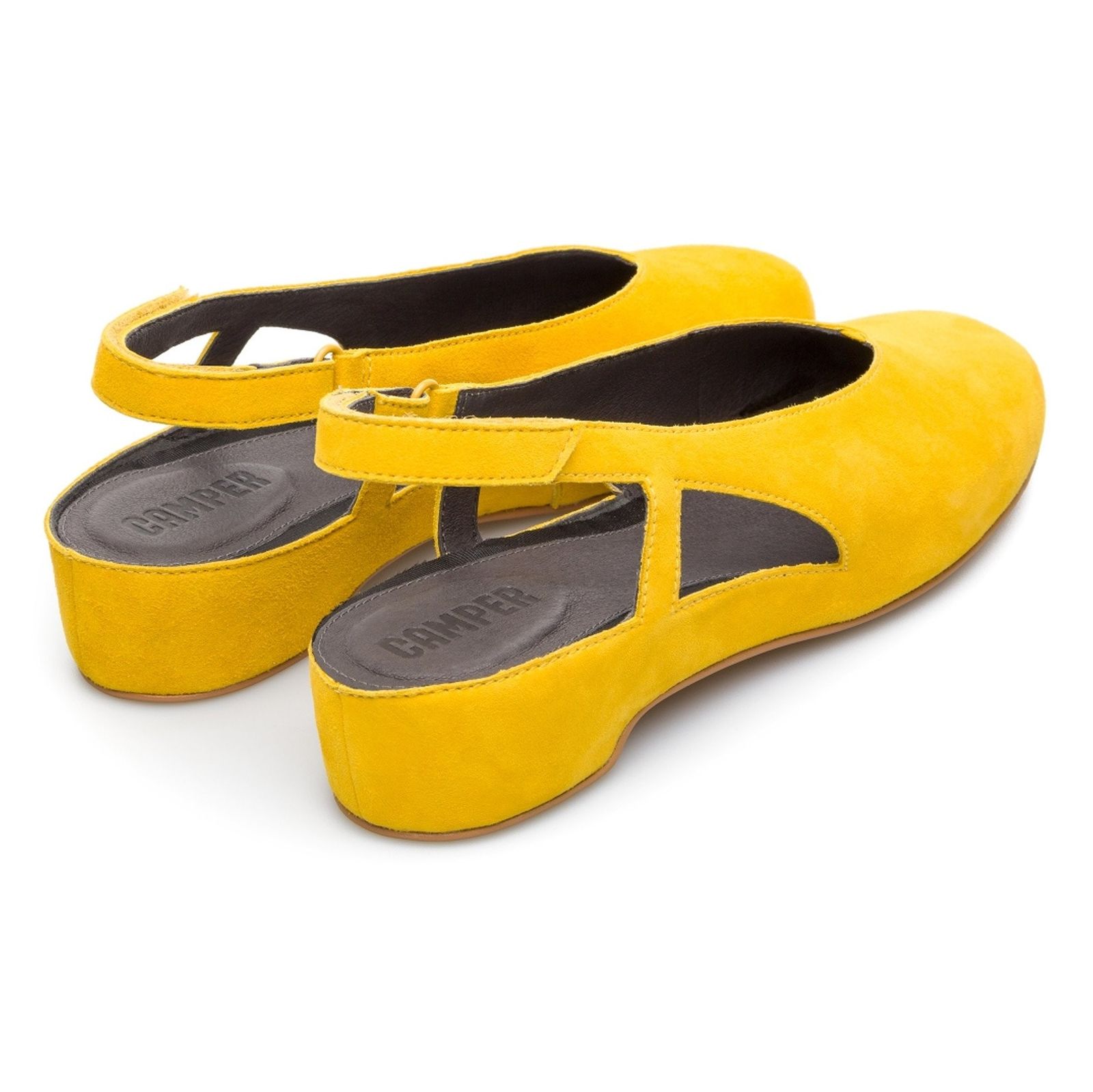 کفش نبوک تخت زنانه Lucy - کمپر - زرد - 5