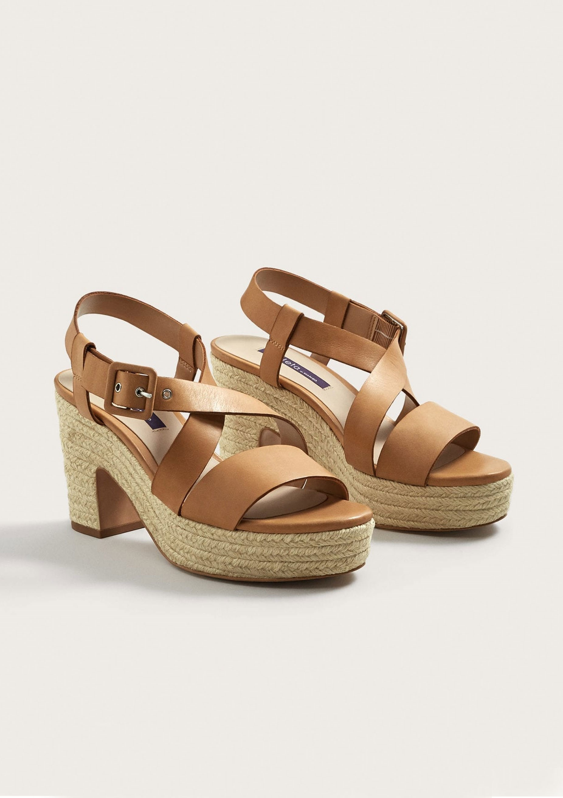 صندل چرم پاشنه بلند زنانه - ویولتا بای مانگو