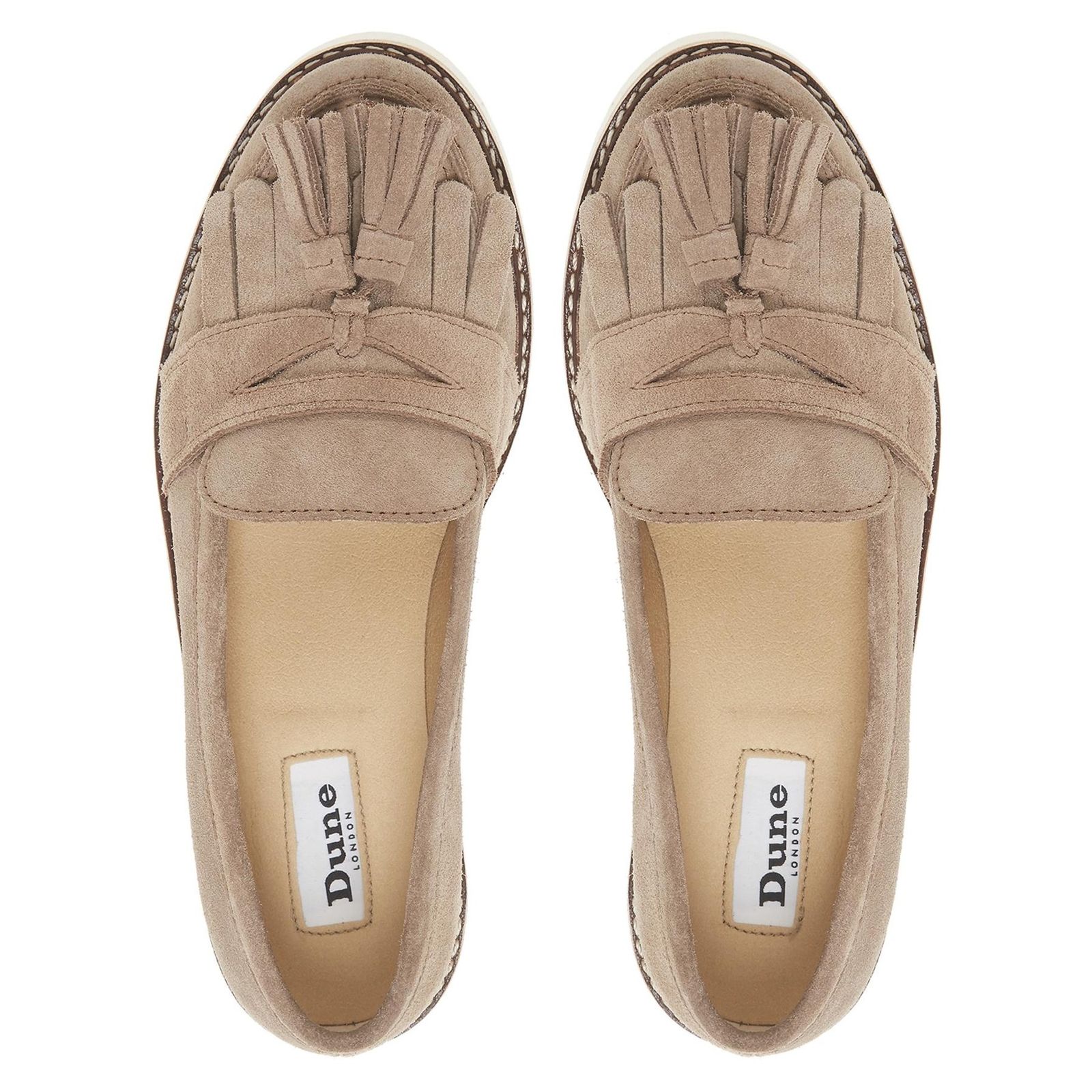 کفش جیر تخت زنانه Gennaa - دون لندن - قهوه اي - 3