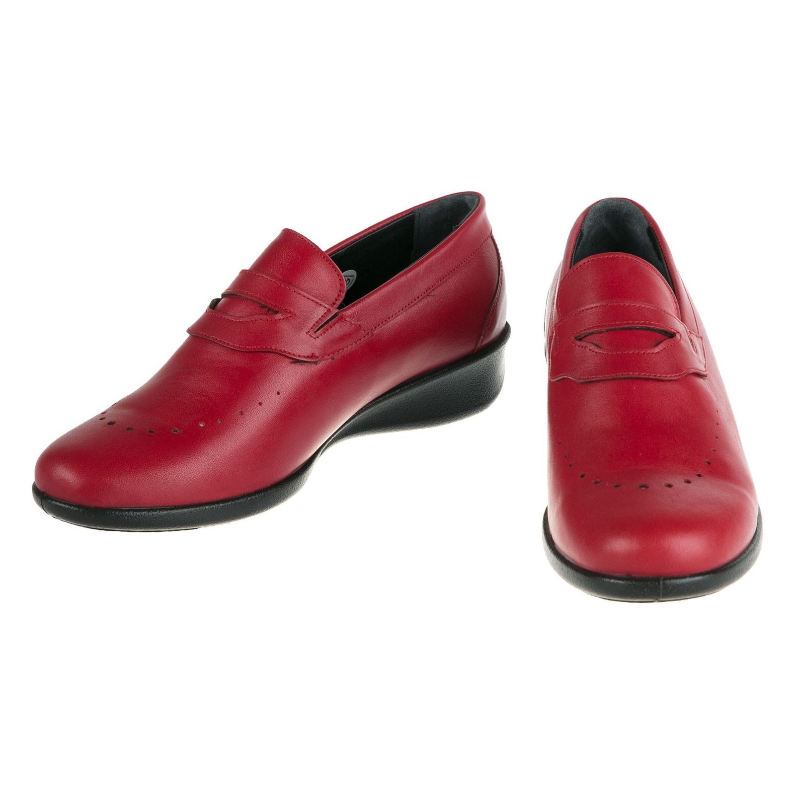 کفش چرم تخت زنانه Betina - دنیلی - قرمز  - 6