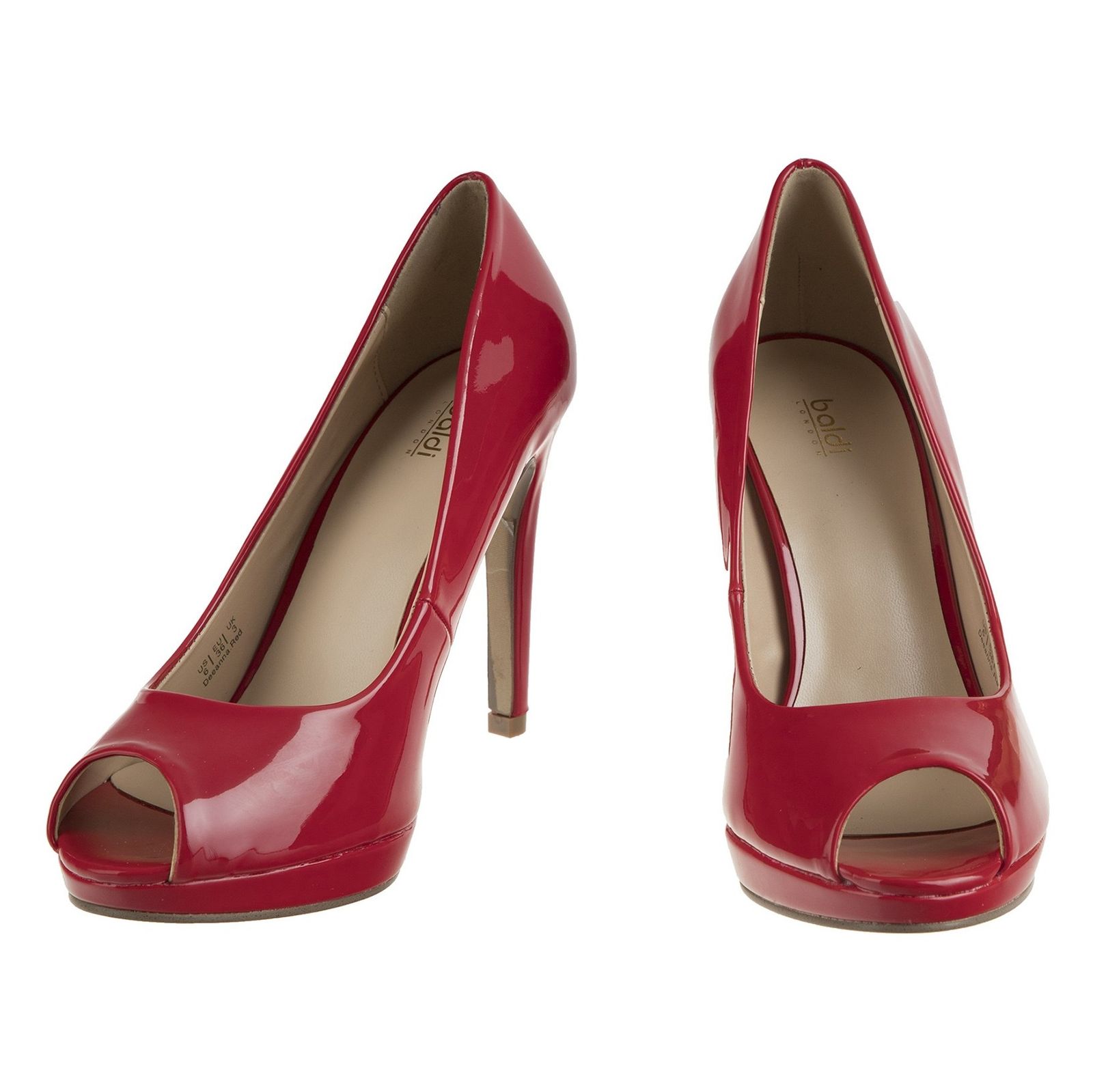 کفش پاشنه بلند زنانه - بالدی - قرمز - 4