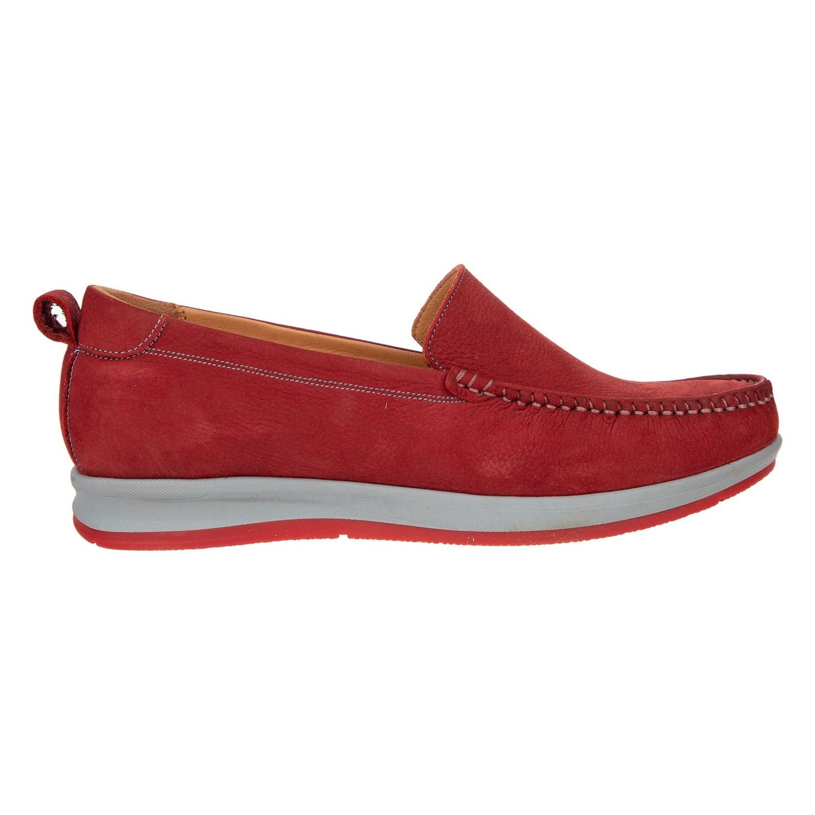 کفش تخت چرم زنانه - برتونیکس - قرمز - 1