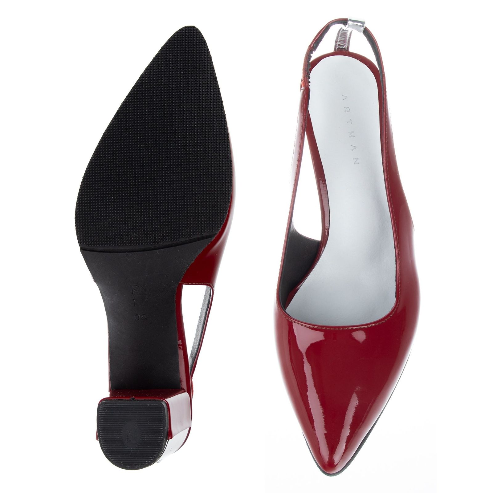 کفش پاشنه بلند چرم زنانه Lamia-2 - آرتمن - قرمز - 8