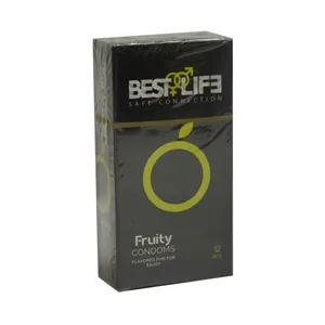 کاندوم بست لایف مدل Fruity کد 001 بسته 12 عددی