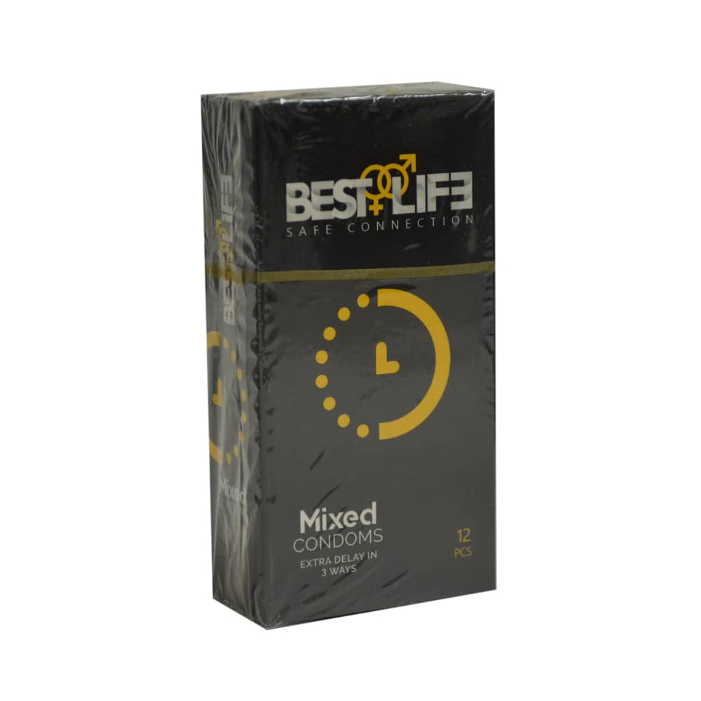 کاندوم بست لایف مدل Mixed کد 001 بسته 12 عددی