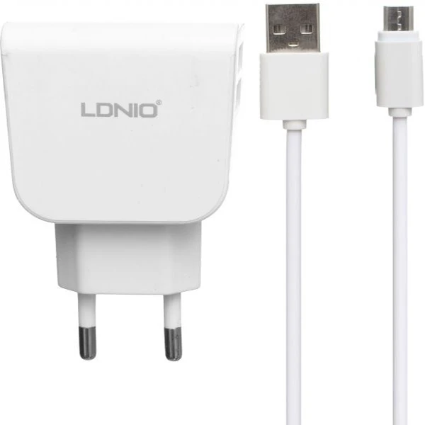 شارژر دیواری الدینیو مدل DL-AC56 به همراه کابل تبدیل microusb