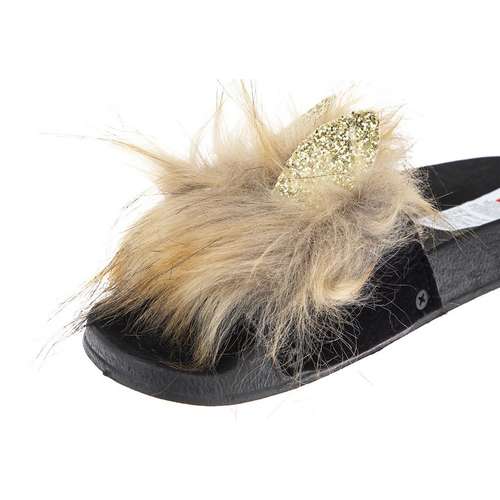 دمپایی زنانه خزدار , مدل خرگوشی DM2020