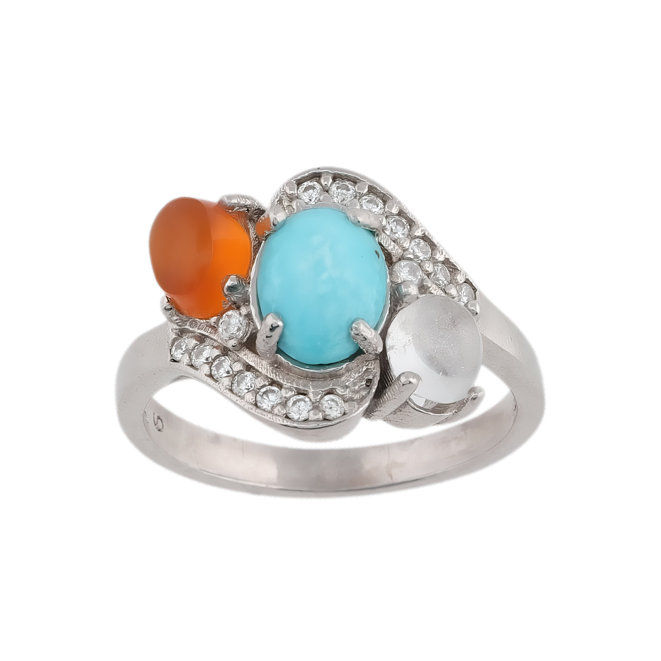 انگشتر نقره زنانه کد mt102