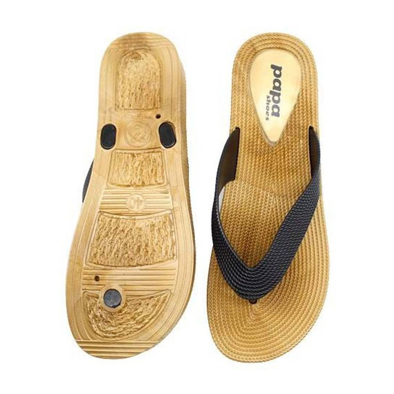 دمپایی لاانگشتی زنانه پاپا مدل ترمه K1-BK