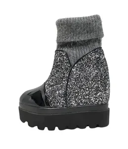 نیم بوت زنانه مدل stylish rivet کد arina385 رنگ نقره ای