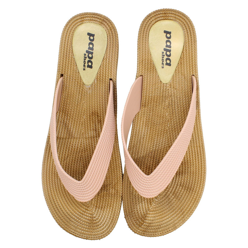 دمپایی لاانگشتی زنانه پاپا مدل ترمه K1-CR