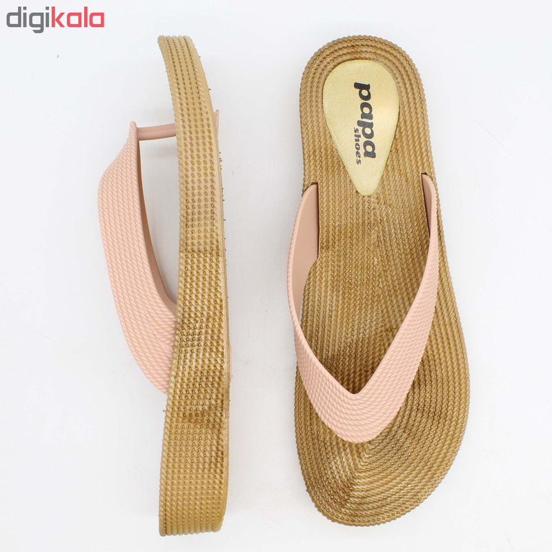 دمپایی لاانگشتی زنانه پاپا مدل ترمه K1-CR