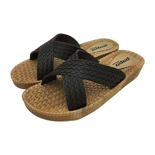 دمپایی زنانه پاپا مدل حصیری K1-BK