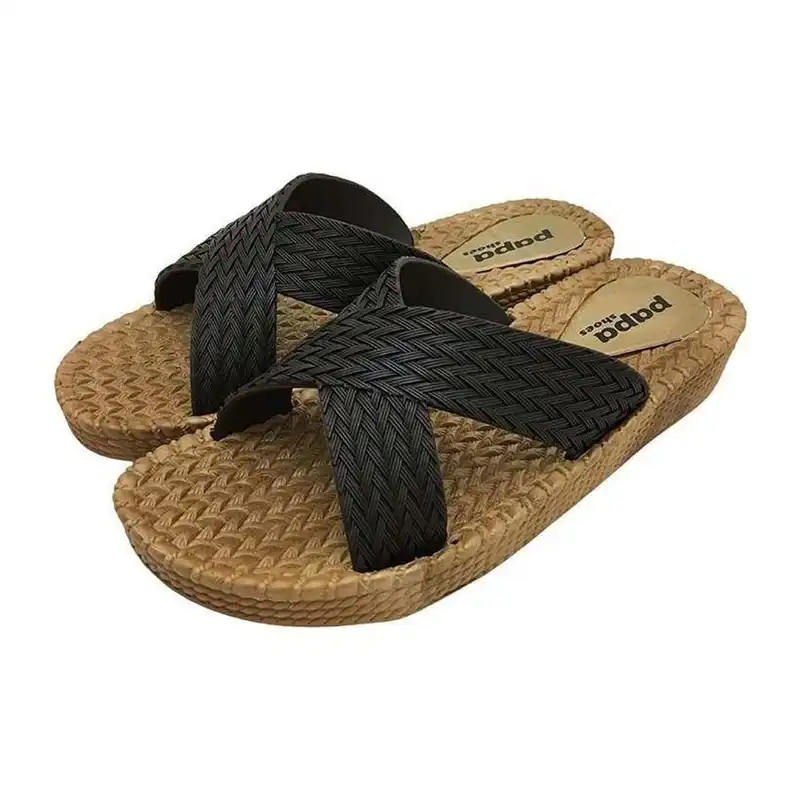 دمپایی زنانه پاپا مدل حصیری کد K1-BK