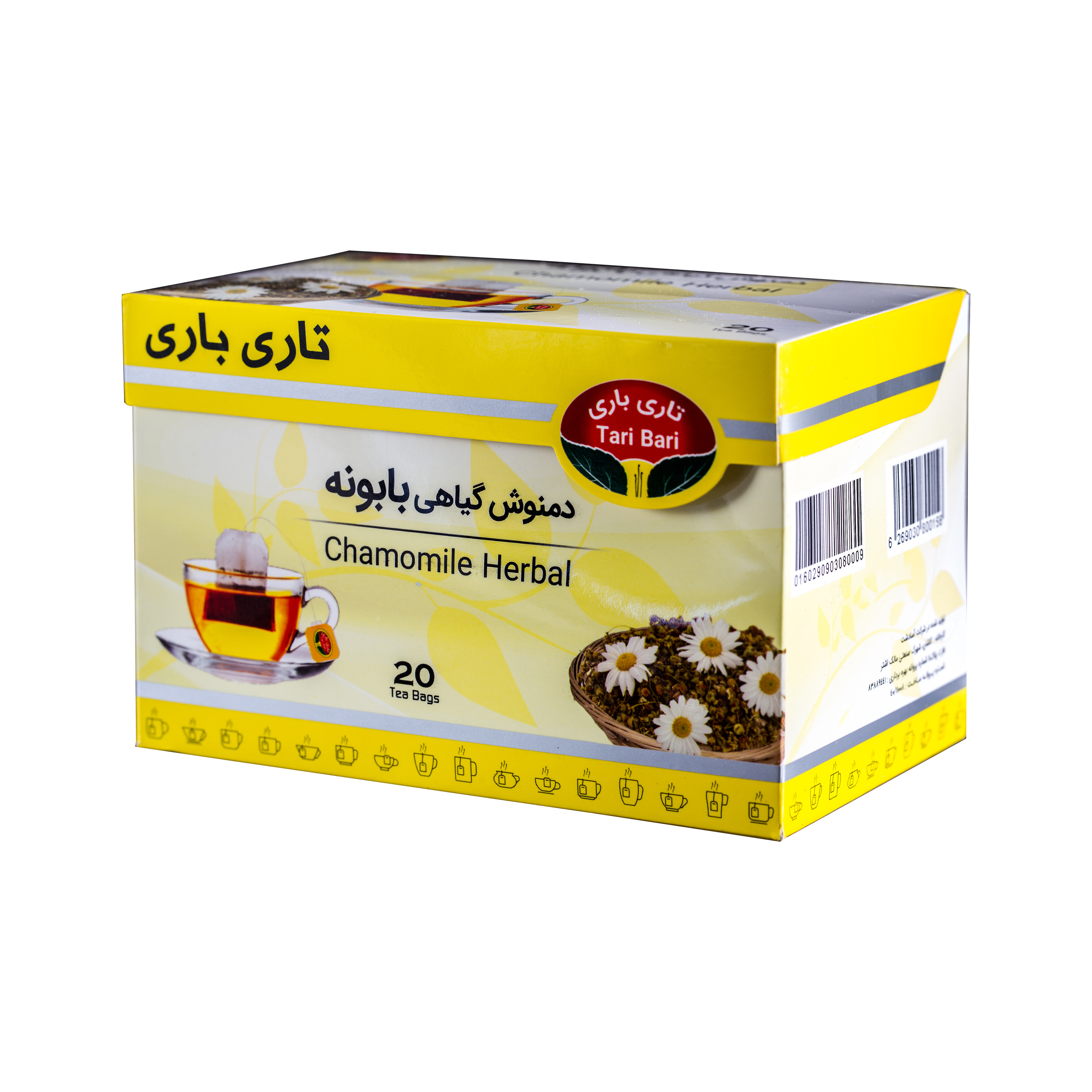 دمنوش بابونه تاری باری بسته 20 عددی
