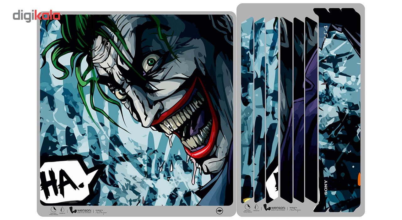 برچسب افقی پلی استیشن 4 پرو ونسونی طرح Comic Joker