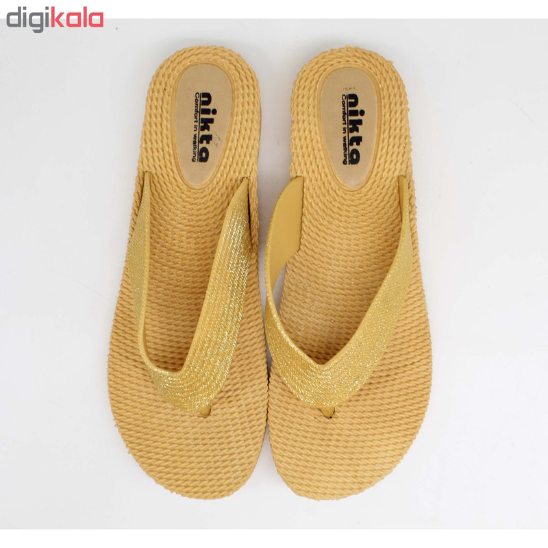 دمپایی لاانگشتی زنانه نیکتا کد K1-012-1-GD