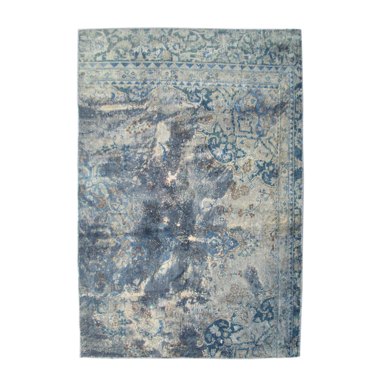 فرش دستبافت رنگ شده دو و نیم متری کد 9465