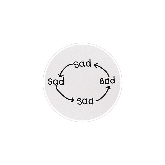 استیکر لپ تاپ ماسا دیزاین طرح sad مدل STK705