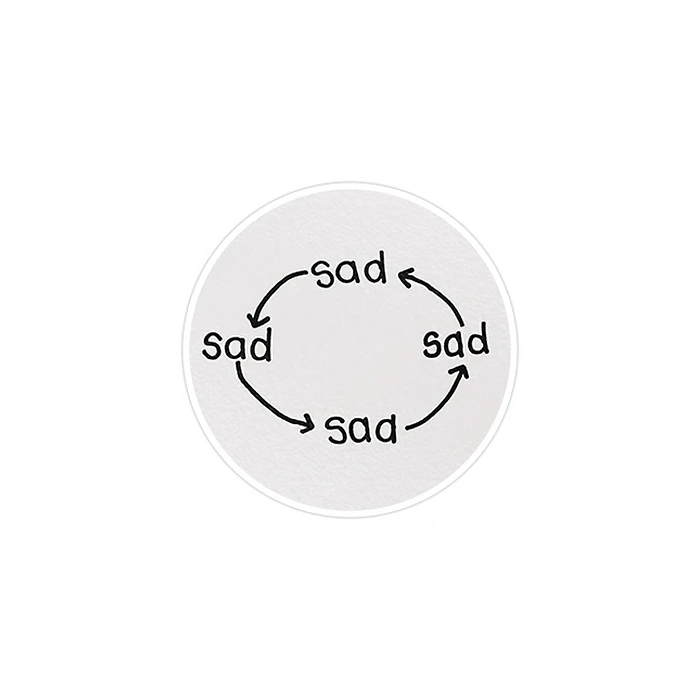 استیکر لپ تاپ ماسا دیزاین طرح sad مدل STK705